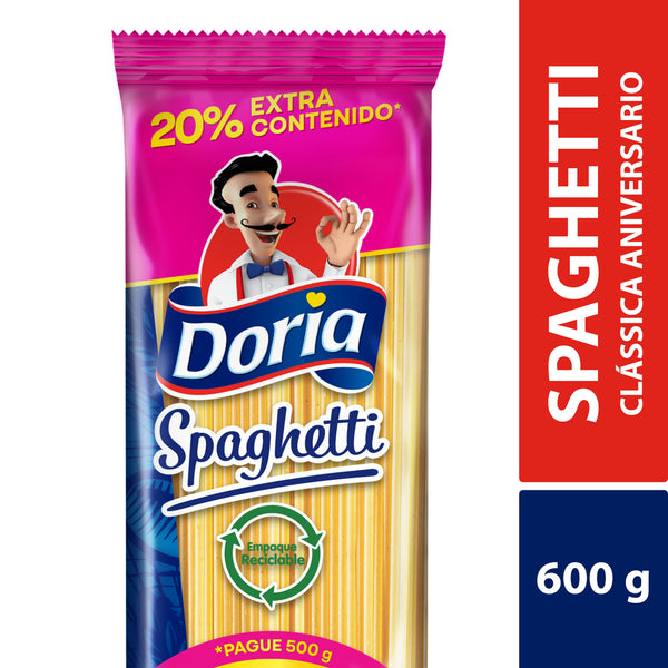 PASTA DORIA 600G SPAGUETTI CLASICA ED ES